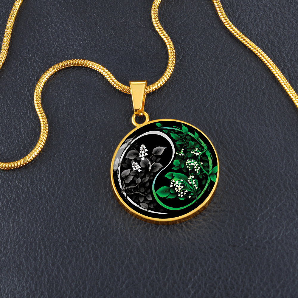 Lily of the Valley Necklace - May Yin Yang Birth Flower Jewelry