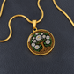 Celtic Tree of Life Pendant Necklace - Water Lily July Birth Flower Jewelry
