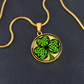 Celtic Clover Necklace, Shamrock Necklace, Four Leaf Clover Necklace, Good Luck Charm, Lucky Necklace, Saint Patricks Day Green Necklace