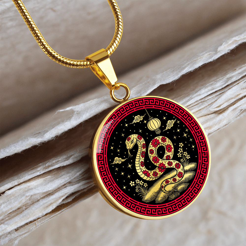 Snake Necklace - Chinese Zodiac Charm Pendant