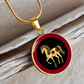 Horse Necklace Chinese Zodiac Pendant Jewelry