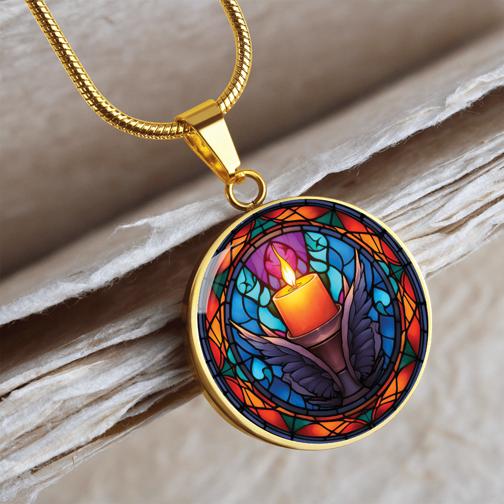 Advent Candle Necklace - Christian Pendant Jewelry