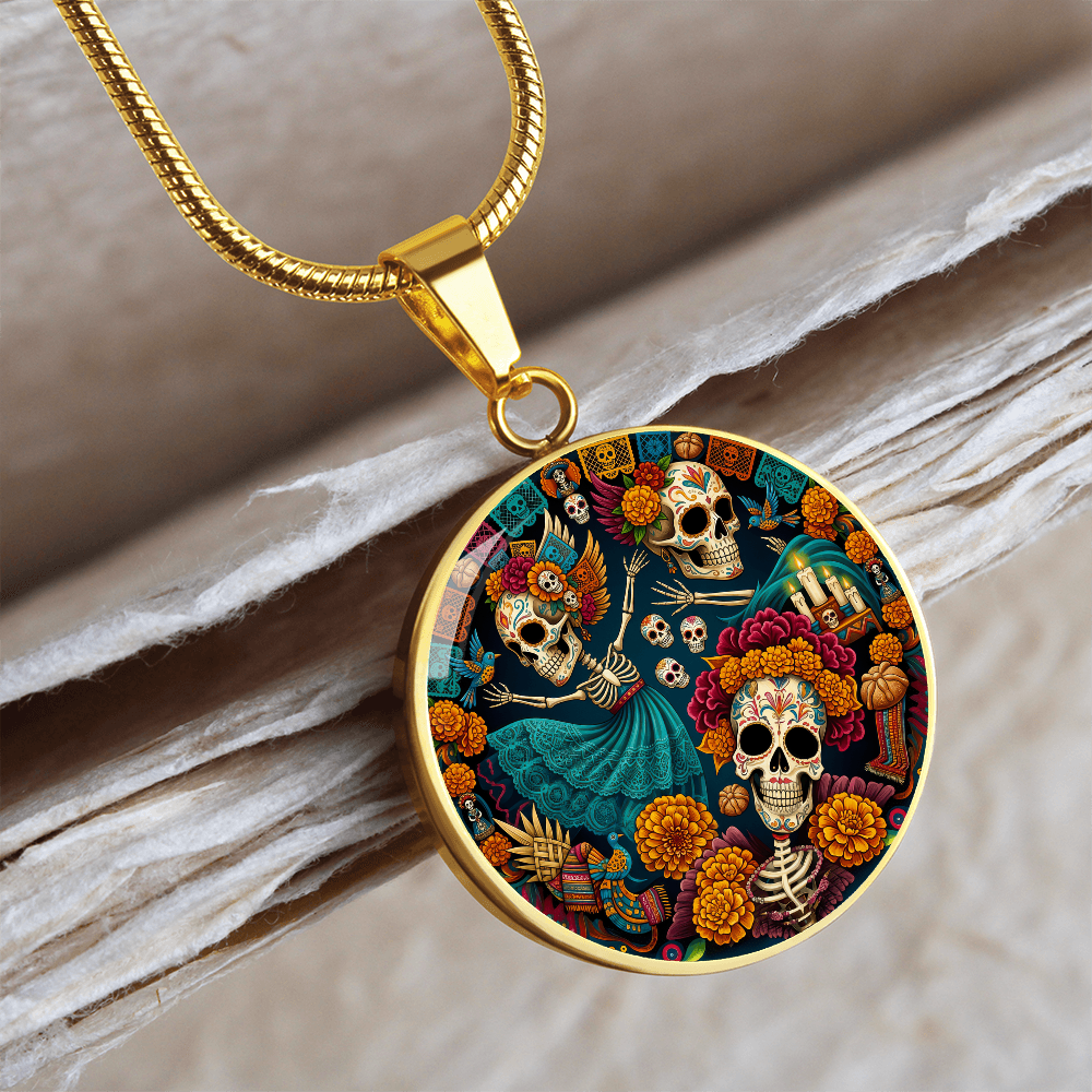 Day of the Dead Necklace - Día de los Muertos Pendant Jewelry