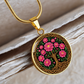 Celtic Tree of Life Pendant Necklace - Peony November Birth Flower Jewelry