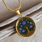 Celtic Tree of Life Pendant Necklace - Aster September Birth Flower Jewelry