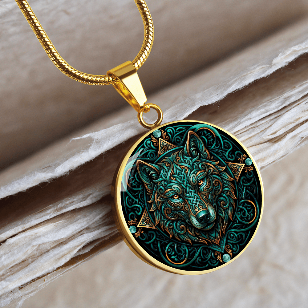 Celtic Wolf Necklace - Symbolizing Guardianship and Protection