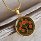 Celtic Tree of Life Pendant Necklace - Marigold October Birth Flower Jewelry