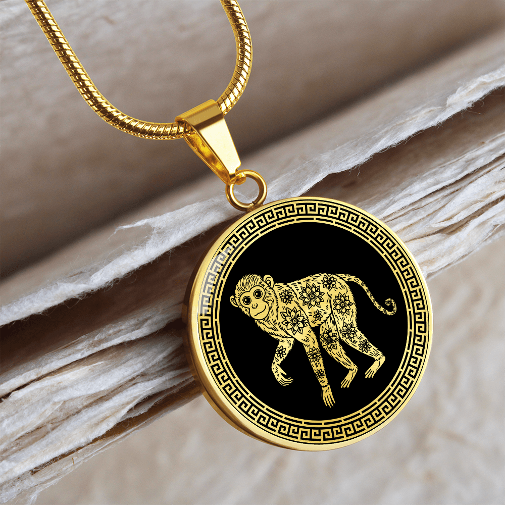 Monkey Necklace Chinese Zodiac Animal Pendant Jewelry