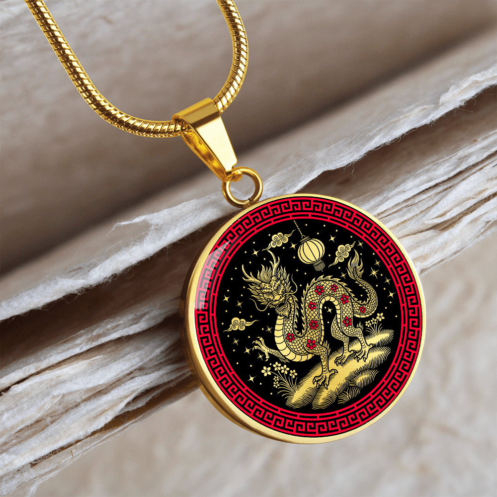 Dragon Necklace - Chinese Zodiac Charm Pendant