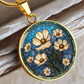 Cosmos Pendant Necklace - October Birth Flower Jewelry