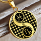 Pisces & Capricorn Necklace, Yin Yang Couples Zodiac Jewelry