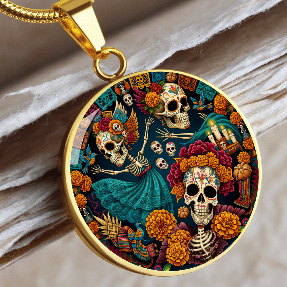 Day of the Dead Necklace - Día de los Muertos Pendant Jewelry
