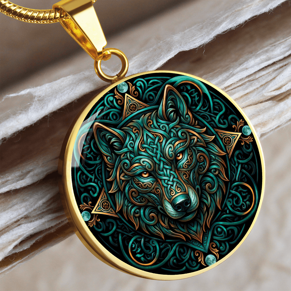 Celtic Wolf Necklace - Symbolizing Guardianship and Protection