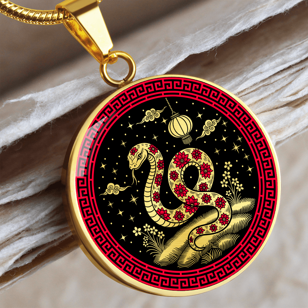 Snake Necklace - Chinese Zodiac Charm Pendant