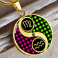 Virgo & Aquarius Necklace - Couples Zodiac Yin Yang Pendant Jewelry