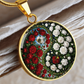 Rose Yin Yang Necklace - June Birth Month Flower Pendant Jewelry