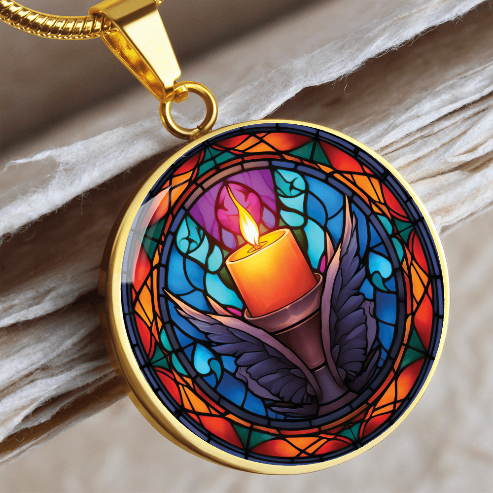 Advent Candle Necklace - Christian Pendant Jewelry