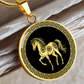 Horse Necklace Chinese Zodiac Animal Pendant Jewelry