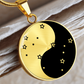 Gemini Yin Yang Pendant Necklace - Zodiac Constellation Jewelry