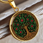 Celtic Tree of Life Pendant Necklace - Holly December Birth Flower Jewelry