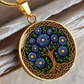 Celtic Tree of Life Pendant Necklace - Aster September Birth Flower Jewelry