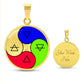 Gold 4 Elements Necklace with engraving