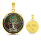 Gold Engraved Yggdrasil Tree of Life Necklace