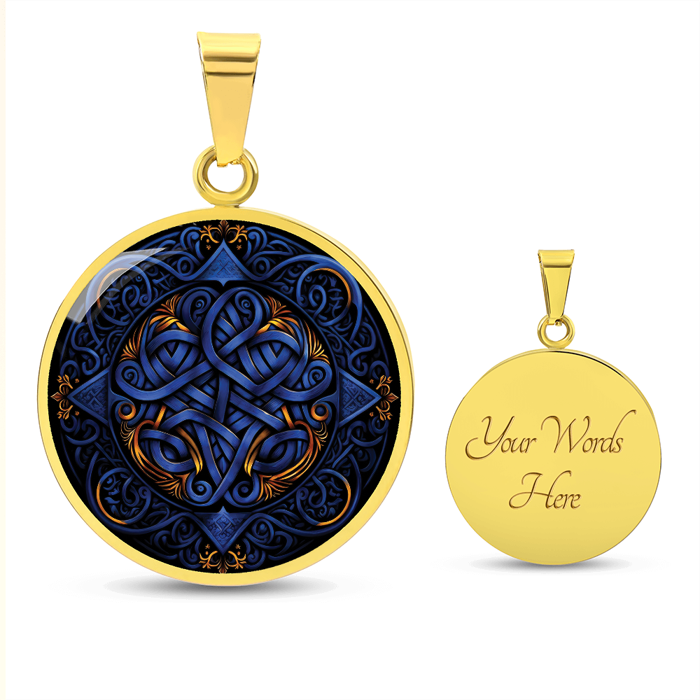 Blue Celtic Knot Necklace - Romantic Pendant Jewelry