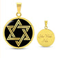 Engraved Gold Star of David Necklace