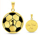 Soccer Necklace Gold - Silver Soccer Ball Pendant - Football Necklace For Mom or Dad - Soccer Jewelry For Girl & Boy - Soccer Charm Necklace