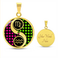 Virgo & Aquarius Necklace - Couples Zodiac Yin Yang Pendant Jewelry