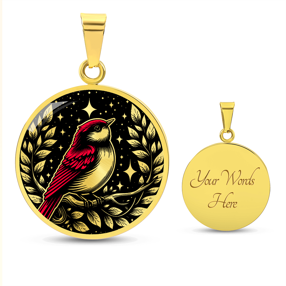 Red Bird Necklace - Wildlife Pendant Jewelry