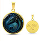 Loch Ness Monster Pendant Necklace, Nessie Fantasy Jewelry Gift, Plesiosaur Dinosaur Birthday Gifts, Folklore Merch Name Necklace Gold