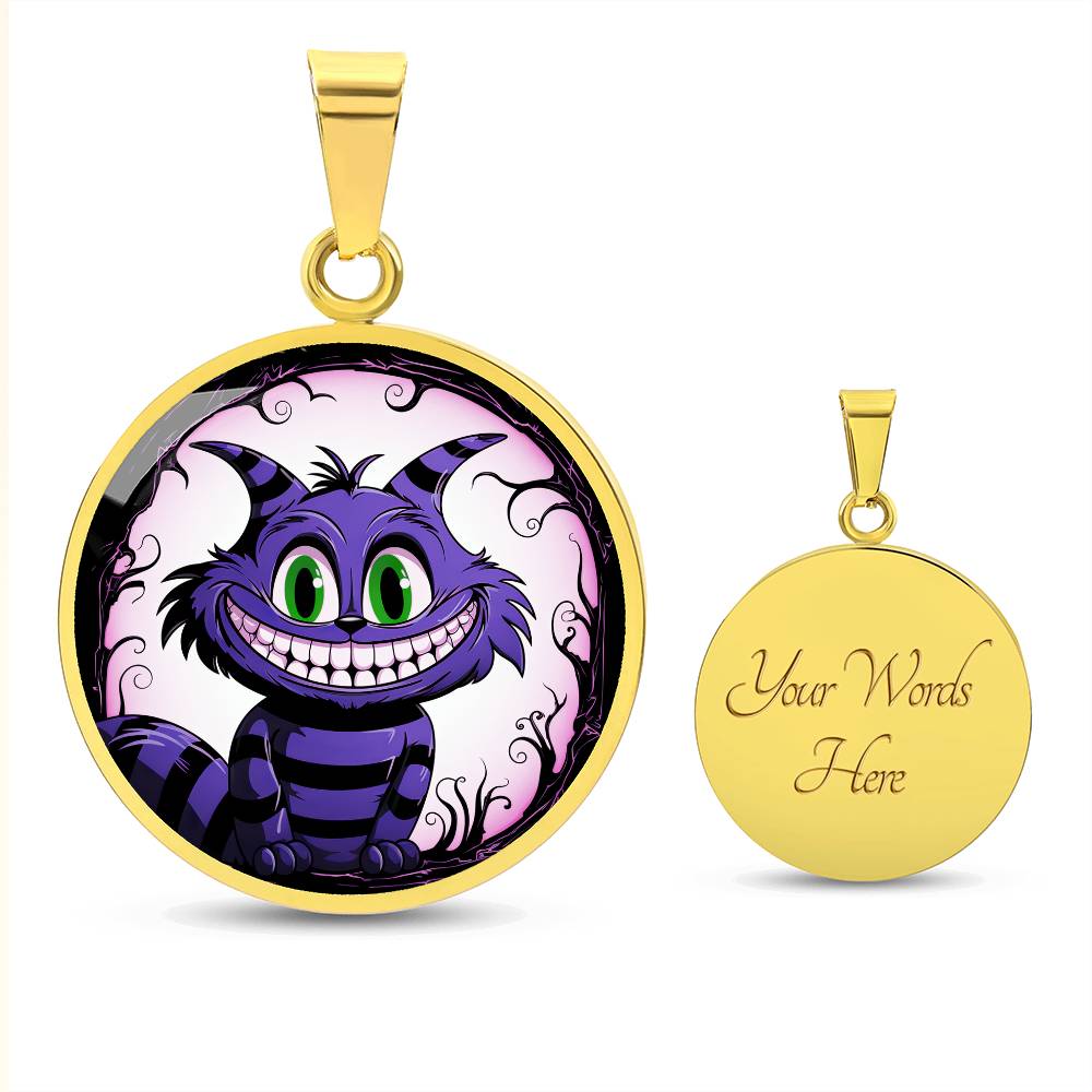 Gold Cheshire Cat Necklace