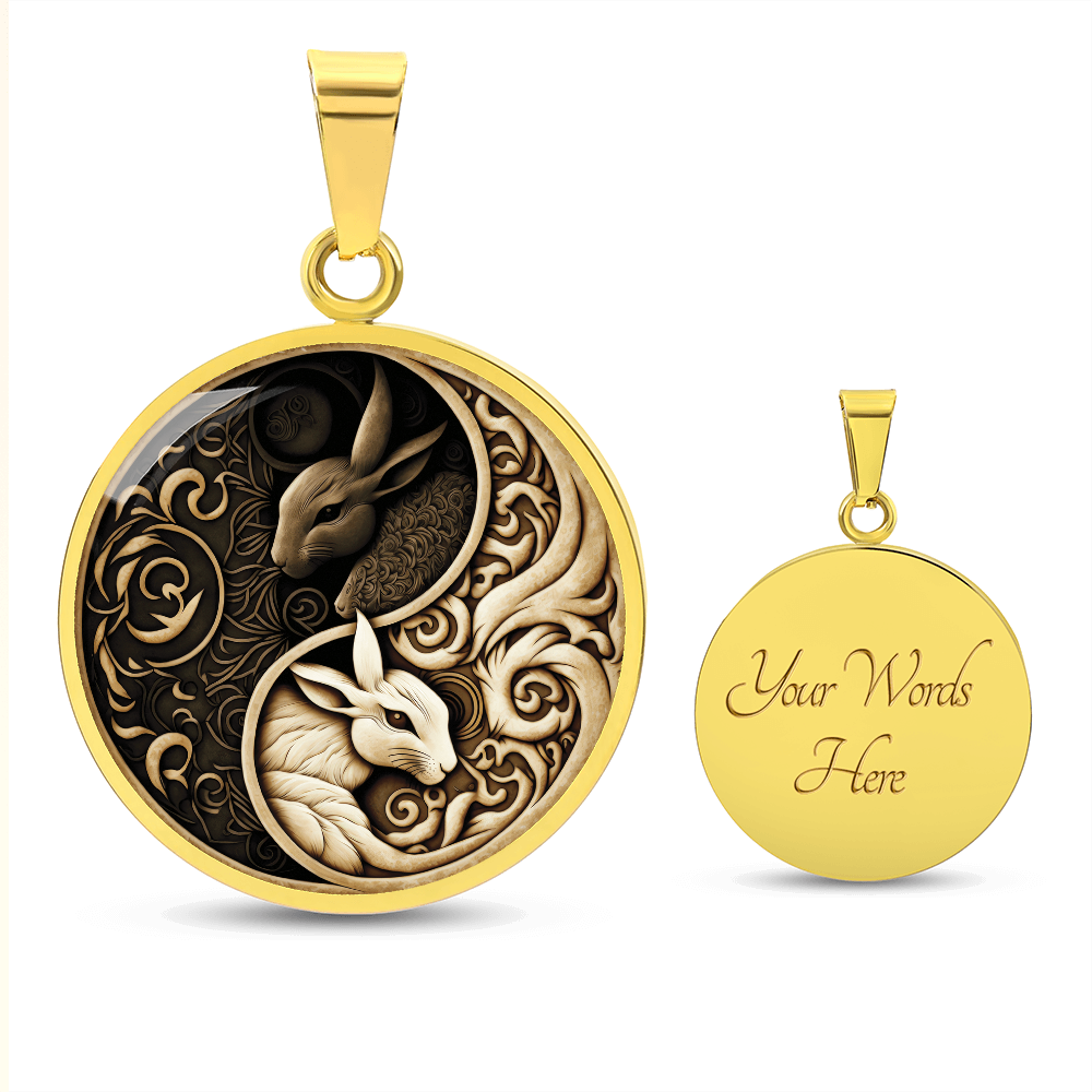 Yin Yang Rabbit Necklace