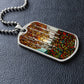 Engraved Birch Necklace Dogtags