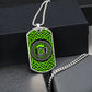 Mens Celtic Necklace, Mens necklace, Personalized Beer Gifts, Green Necklace, Irish Jewelry, Viking gift, Norse Jewelry, Celtic Knot Pendant