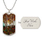 Engraved Birch Necklace Dogtags
