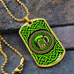 Mens Celtic Necklace, Mens necklace, Personalized Beer Gifts, Green Necklace, Irish Jewelry, Viking gift, Norse Jewelry, Celtic Knot Pendant