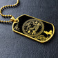 an elegant gold pendant Snake and Year of The Dragon Necklace. Colors are gold and black. This jewelry offers personalization with an engraving option for a name.