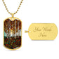 Engraved Birch Necklace Dogtags