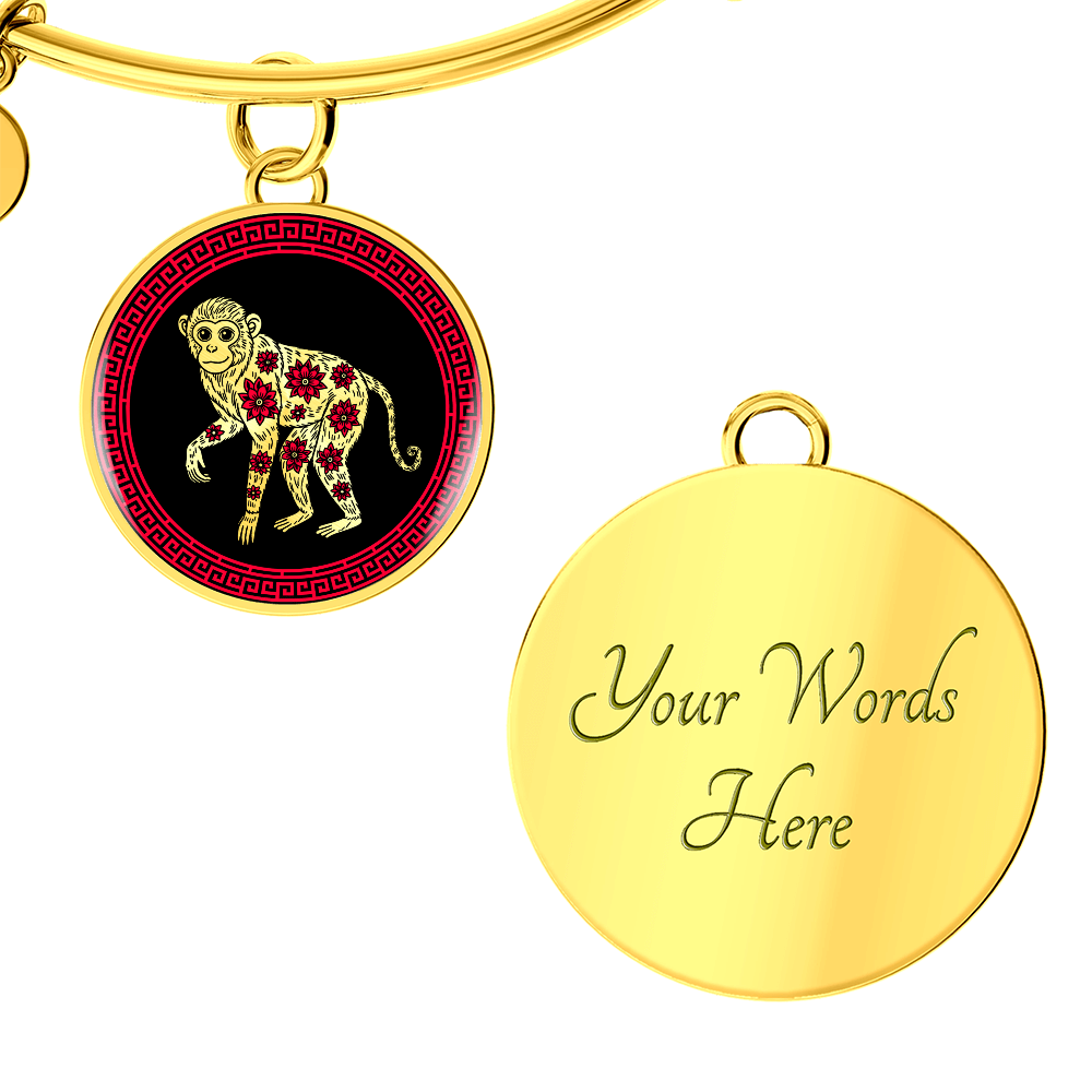 Monkey Bracelet Chinese Zodiac Animal Pendant Jewelry