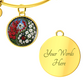 Gladiolus Yin Yang Bracelet - August Birth Month Flower Pendant Jewelry