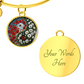 Poppy Yin Yang Bracelet - August Birth Month Flower Pendant Jewelry