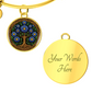 Celtic Tree of Life Pendant Bracelet - Aster September Birth Flower Jewelry