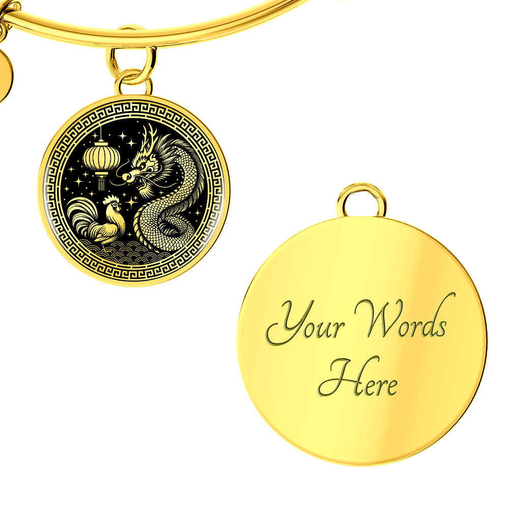 Rooster & Dragon Bracelet Couples Chinese Zodiac Jewelry