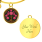 Celtic Tree of Life Pendant Bracelet - Peony November Birth Flower Jewelry