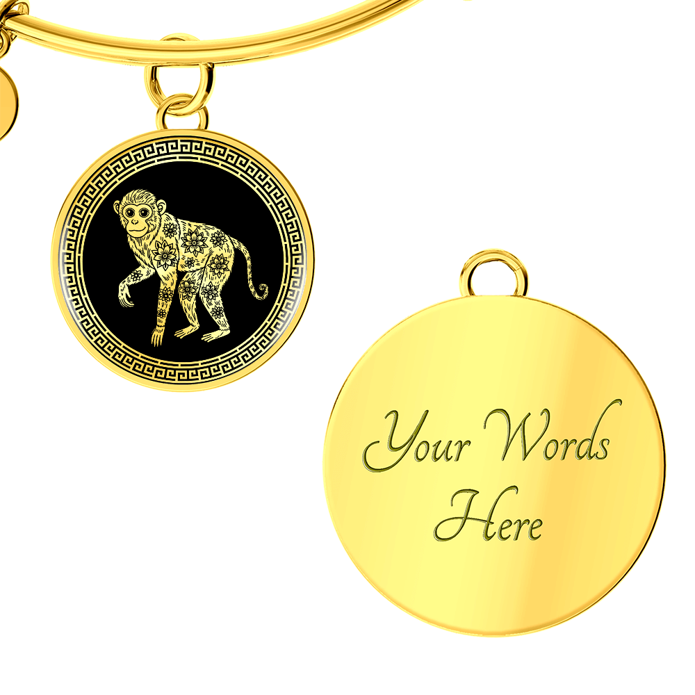 Monkey Bracelet Chinese Zodiac Animal Pendant Jewelry