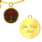 Celtic Tree of Life Pendant Bracelet - Poppy August Birth Flower Jewelry