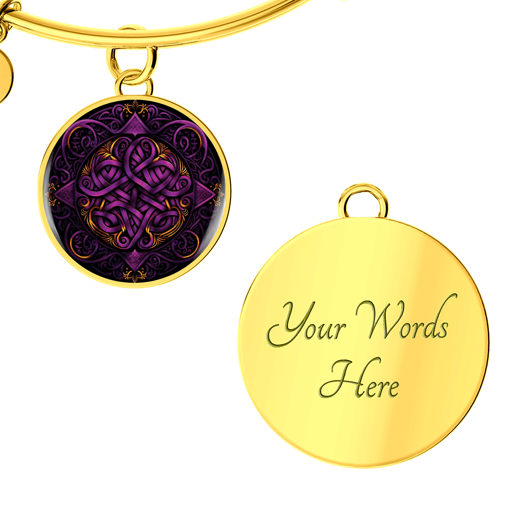 Purple Celtic Knot Bracelet - Romantic Pendant Jewelry